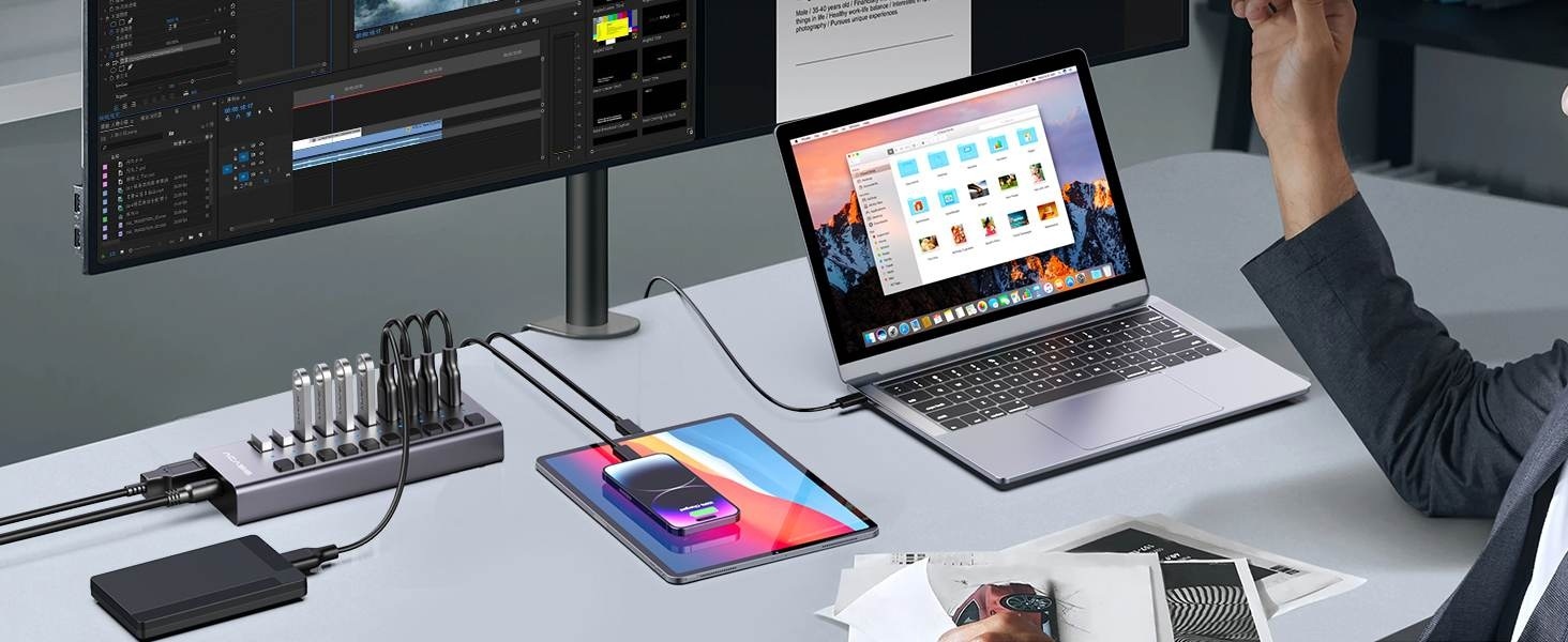 USB hub Acasis HB1602A Grey-4